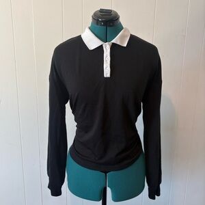 Wednesday Addams Black Shirt With White Collar